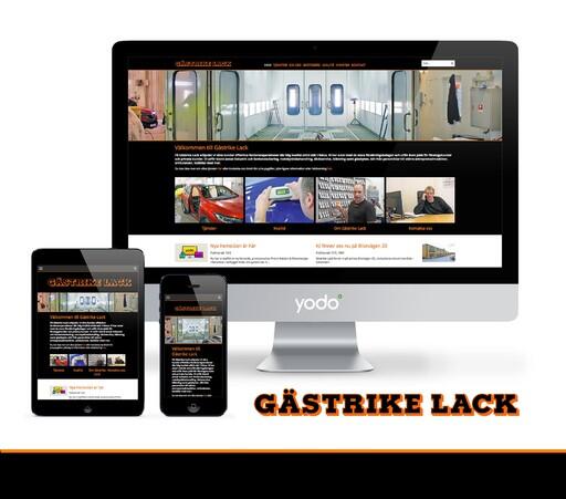 Gästrike Lack´s nya hemsida som ligger på den gemensamma publiceringsplattformen Yodo!