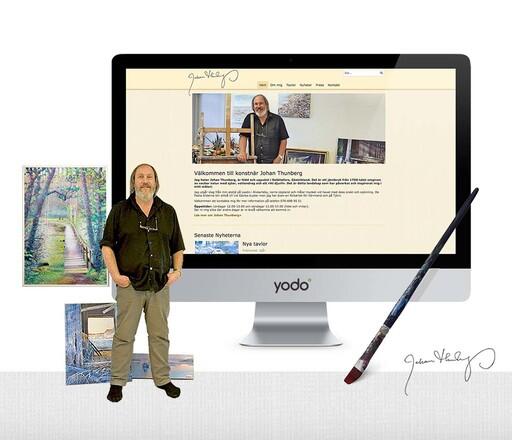 Gör som konstnären Johan Thunberg, uppdatera hemsidan, kontakta oss på Precis Reklam.