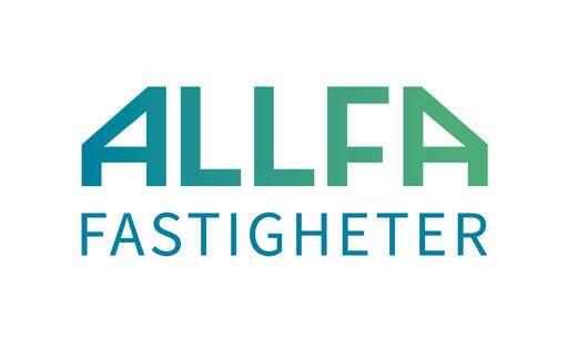 Allfa Fastigheters nya logotyp.