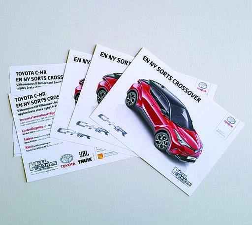 Inbjudningskort för Bilhörnan i Sandviken: Lansering av Toyota C-HR