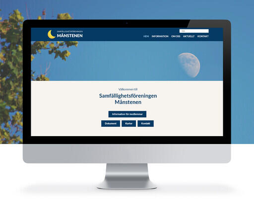 Ny hemsida till Samfällighetsföreningen Månstenen skapad av Precis Reklam i Yodo CMS.