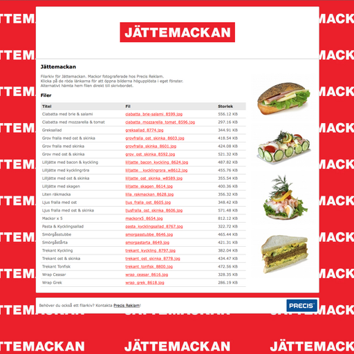 Jättemackans promotionbilder