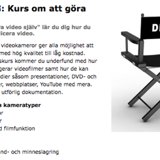 Utbildning videofilm och redigering